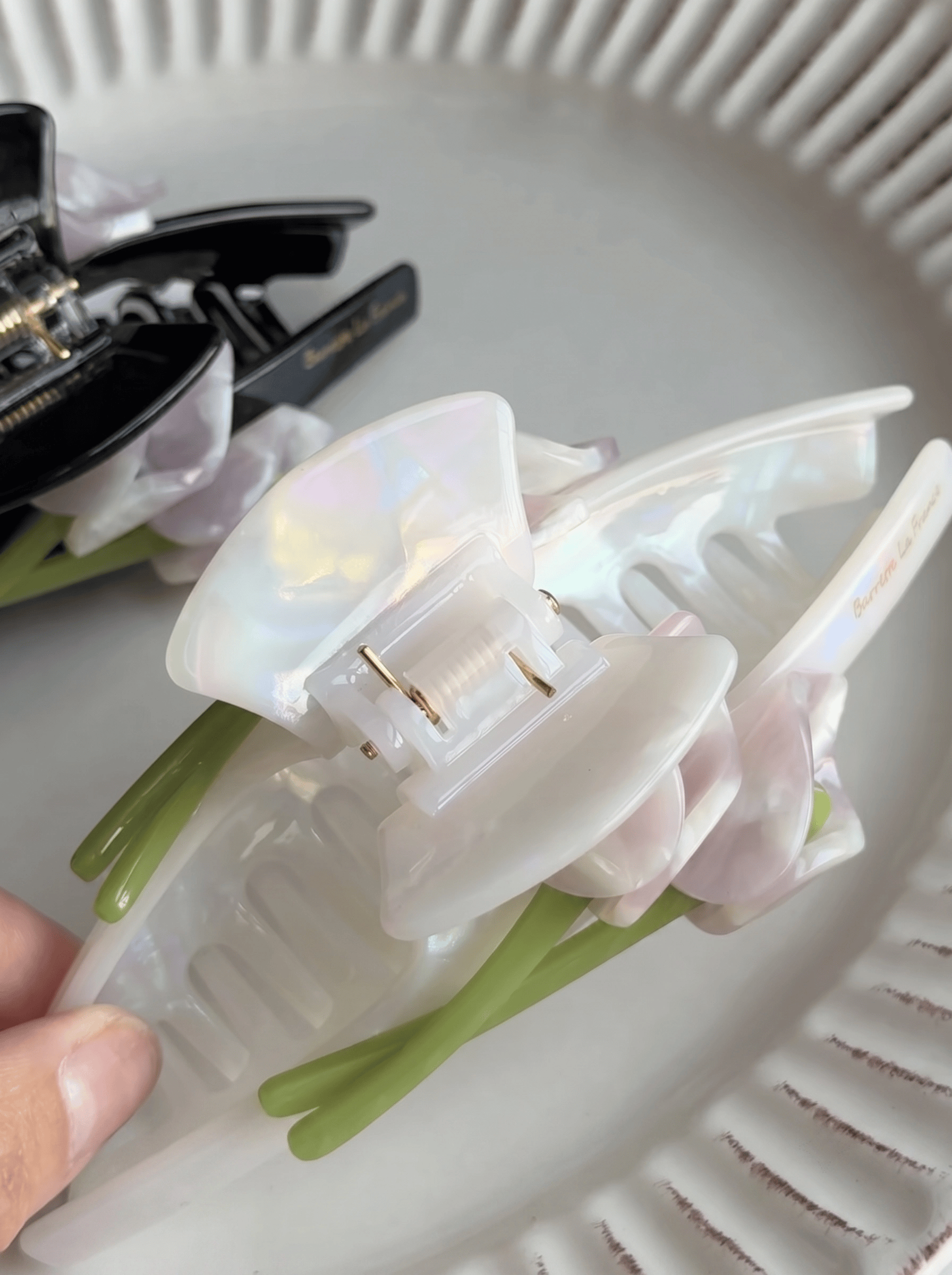 Acetate Calla Lily Hair Claw Clip for Women | Elegant French Style Strong Hold
