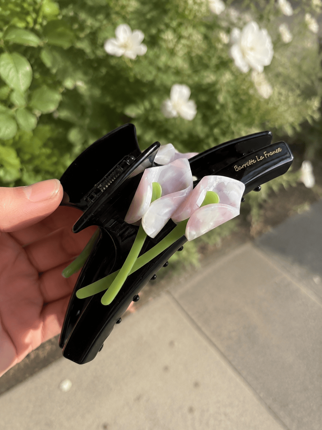 Acetate Calla Lily Hair Claw Clip for Women | Elegant French Style Strong Hold