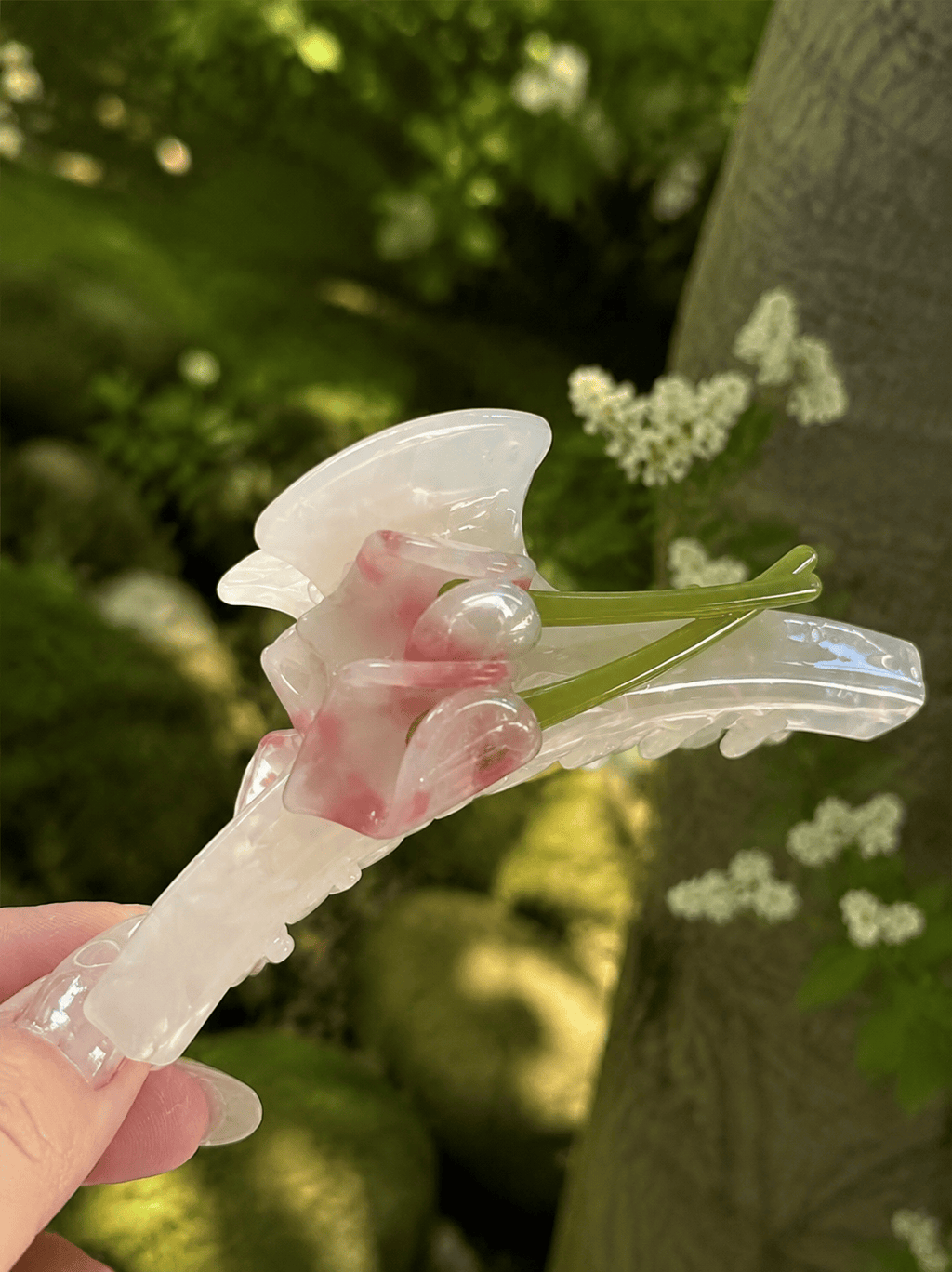 Acetate Calla Lily Hair Claw Clip for Women | Elegant French Style Strong Hold
