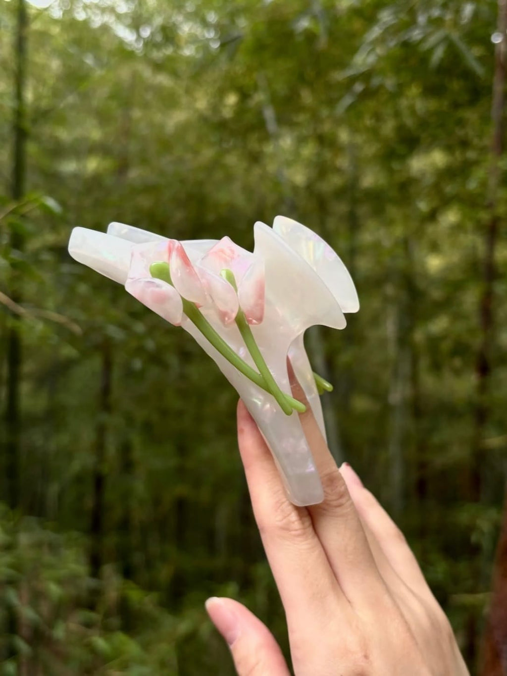 Acetate Calla Lily Hair Claw Clip for Women | Elegant French Style Strong Hold