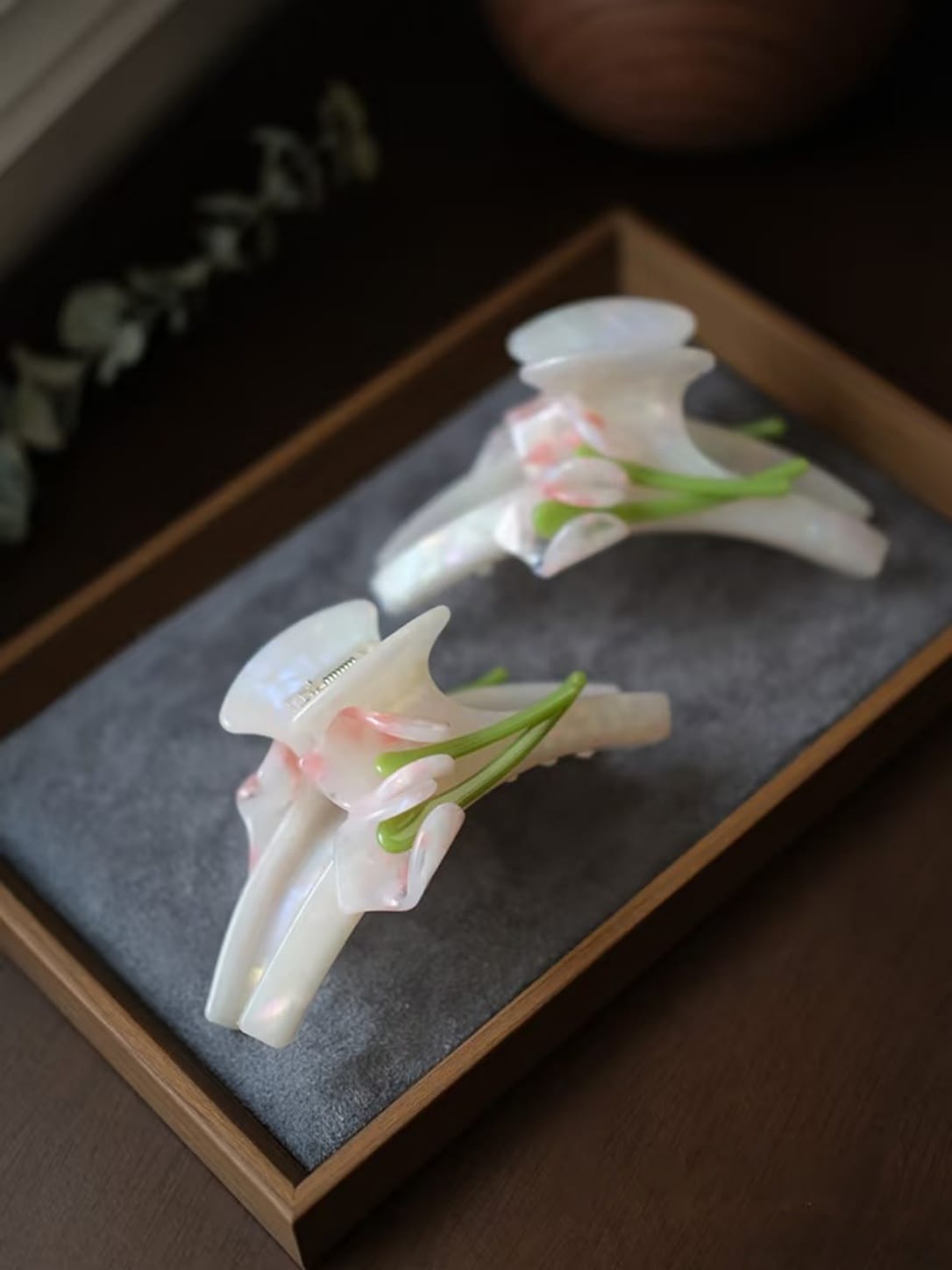 Acetate Calla Lily Hair Claw Clip for Women | Elegant French Style Strong Hold