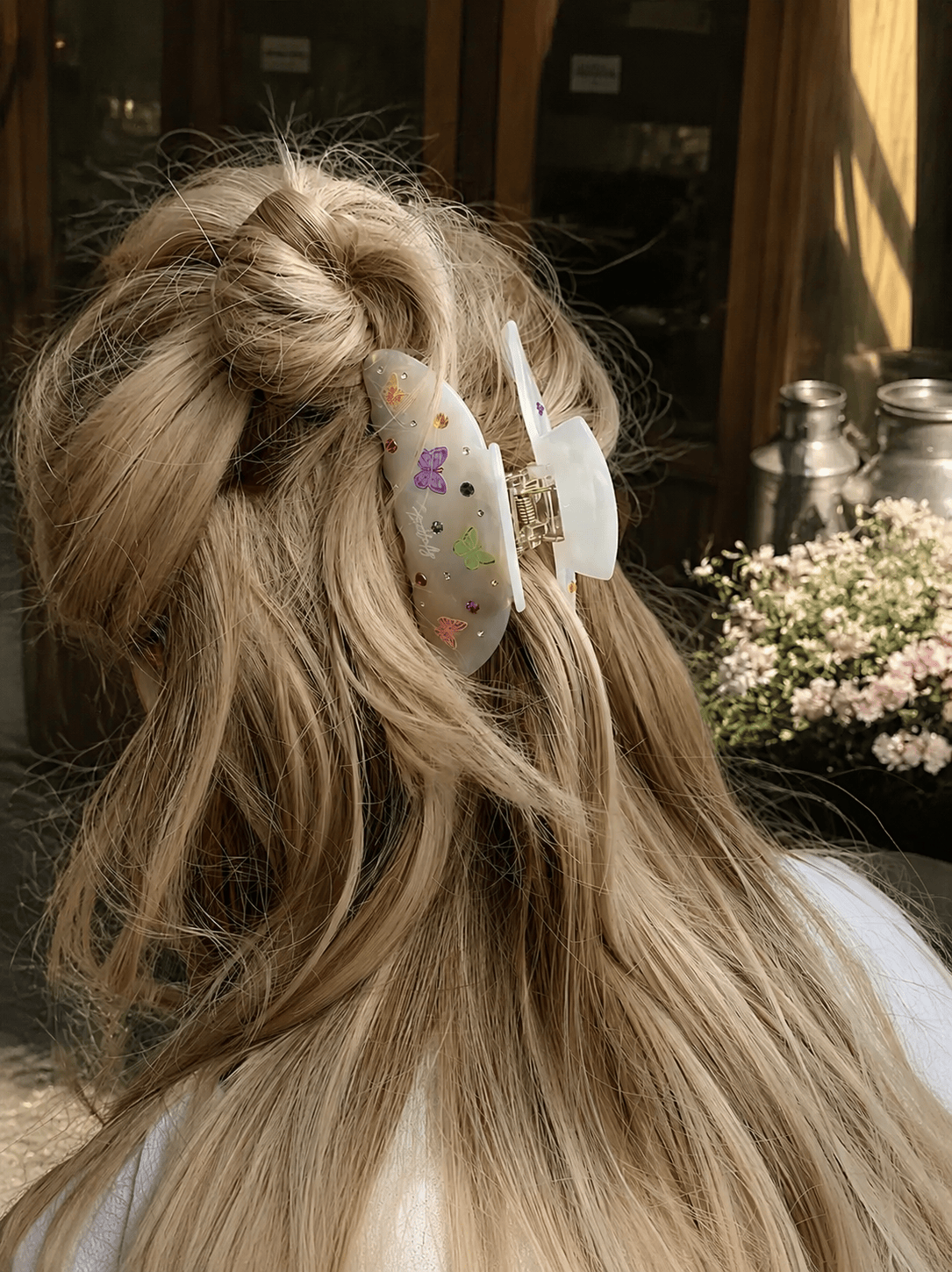 Butterfly Rhinestone Acetate Hair Claw Clip | Cute Hair Accessory