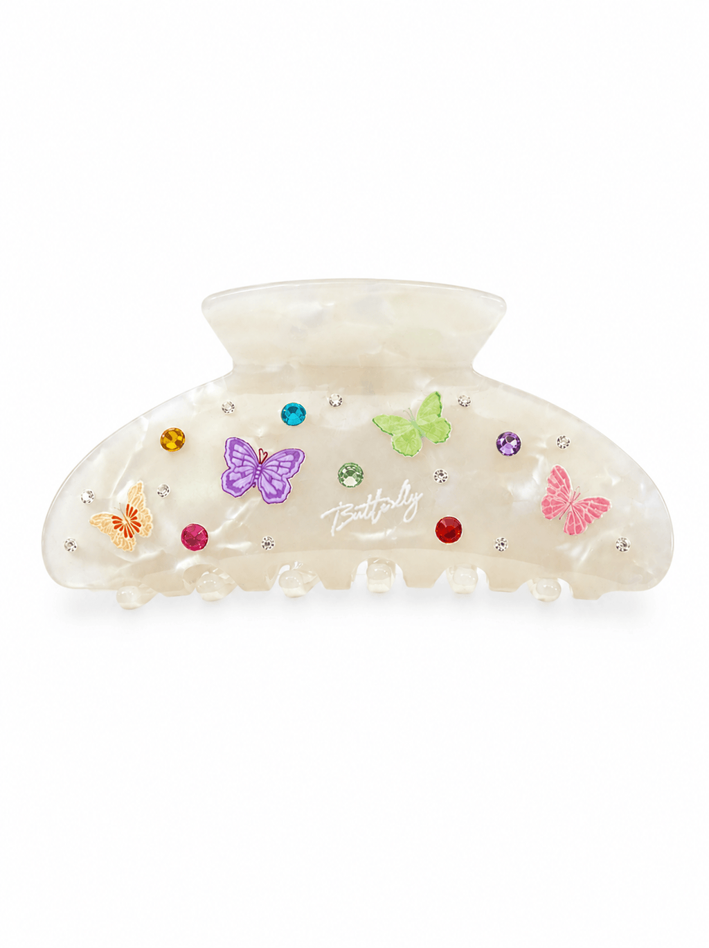 Butterfly Rhinestone Acetate Hair Claw Clip | Cute Hair Accessory