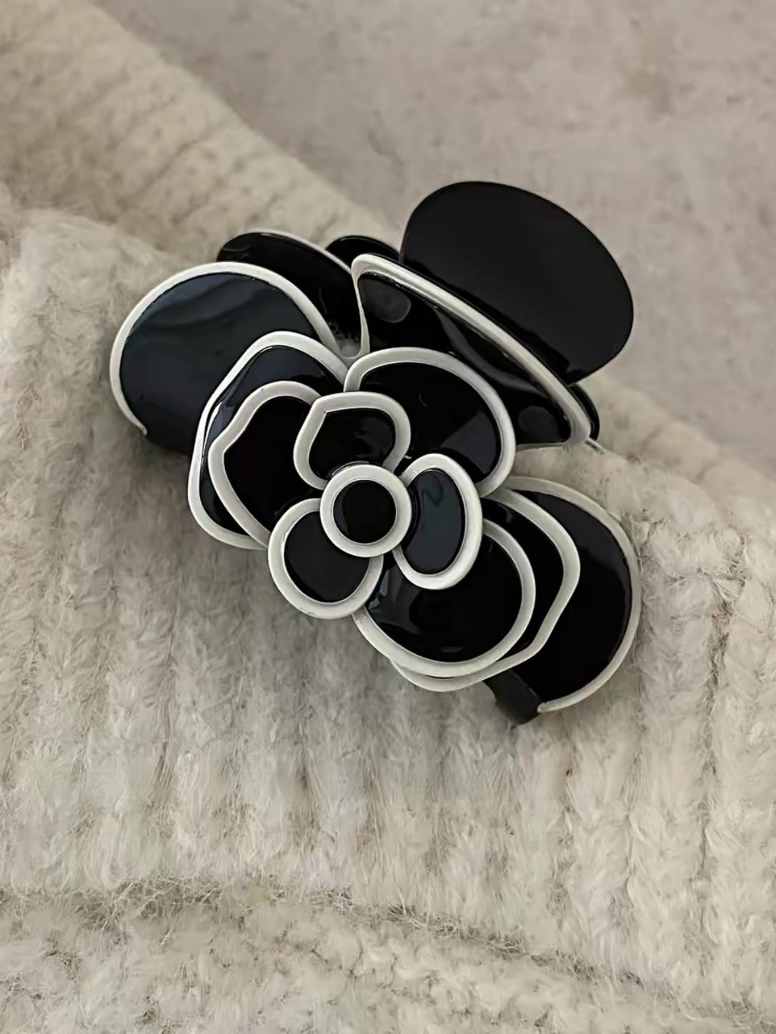 Camellia Acetate Hair Claw Clip | French-Inspired Floral Hair Accessory