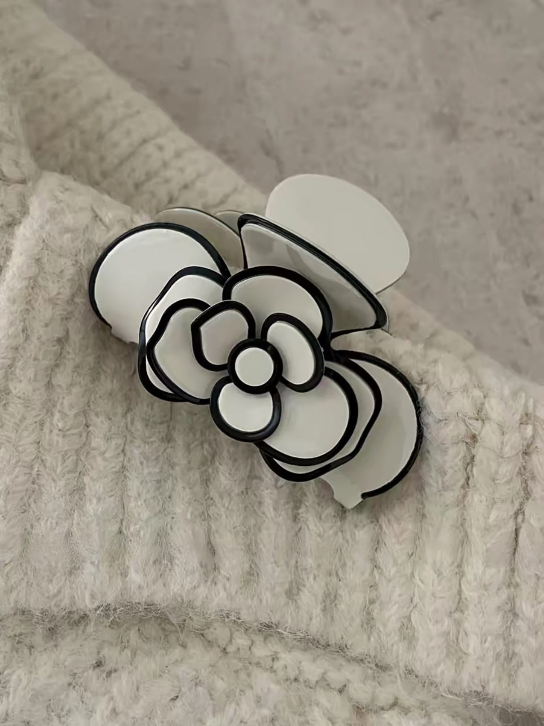 Camellia Acetate Hair Claw Clip | French-Inspired Floral Hair Accessory