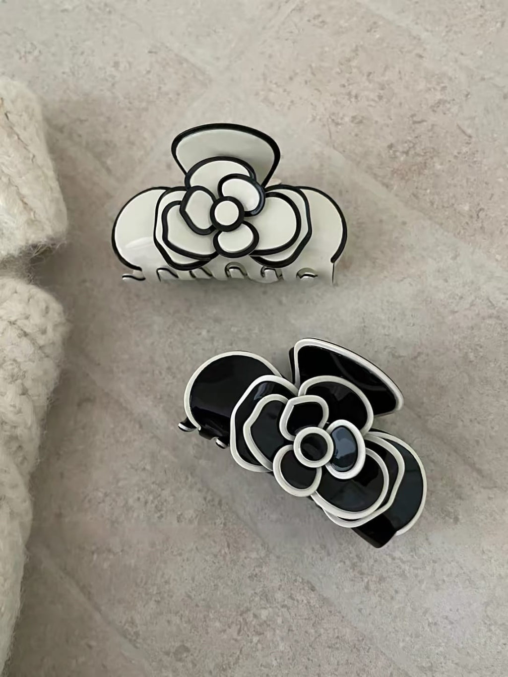 Camellia Acetate Hair Claw Clip | French-Inspired Floral Hair Accessory