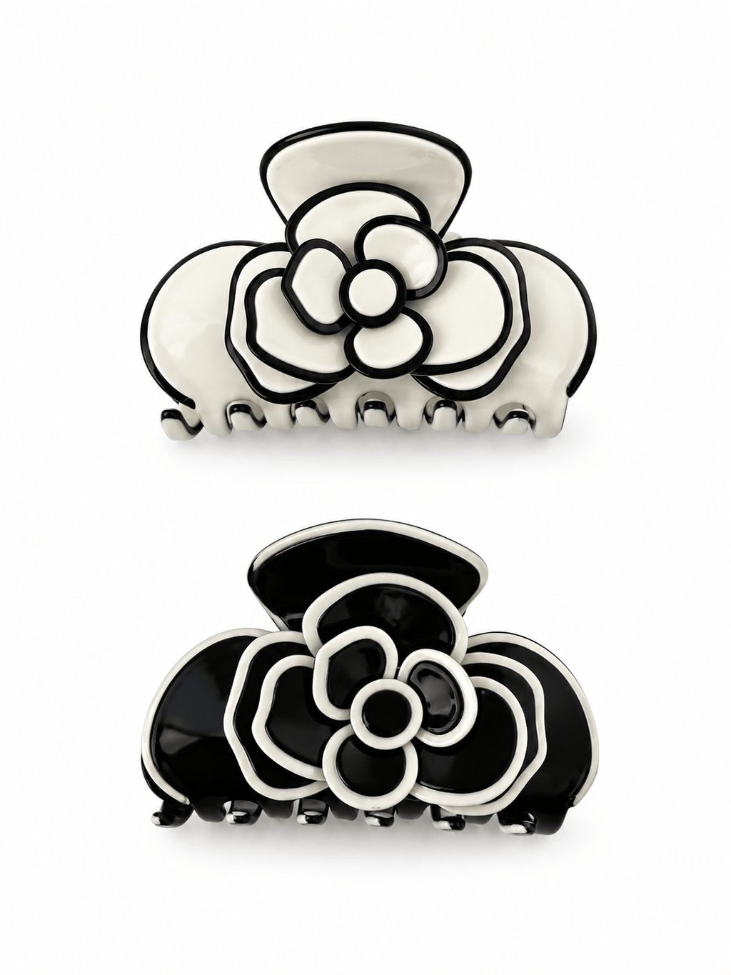 Camellia Acetate Hair Claw Clip | French-Inspired Floral Hair Accessory