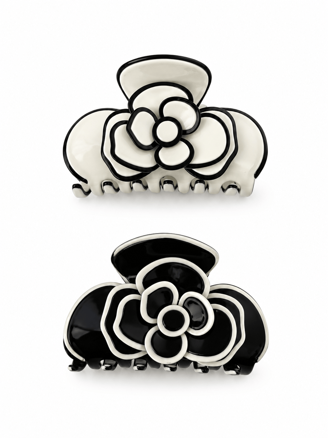 Camellia Acetate Hair Claw Clip | French-Inspired Floral Hair Accessory