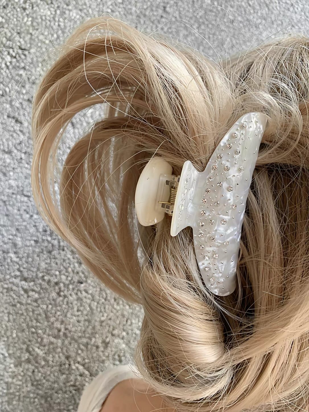 Crystal Rhinestone Acetate Claw Clip | Sparkling Hair Clip