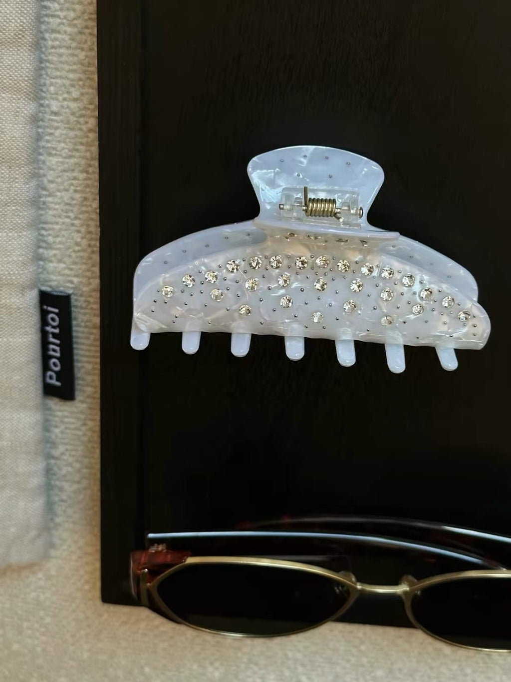Crystal Rhinestone Acetate Claw Clip | Sparkling Hair Clip