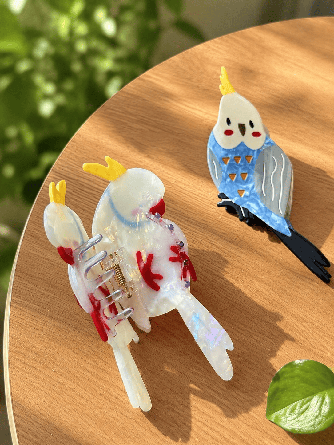 Cute Cockatiel Acetate Hair Claw Clip – Kawaii Bird Hair Accessory for Women