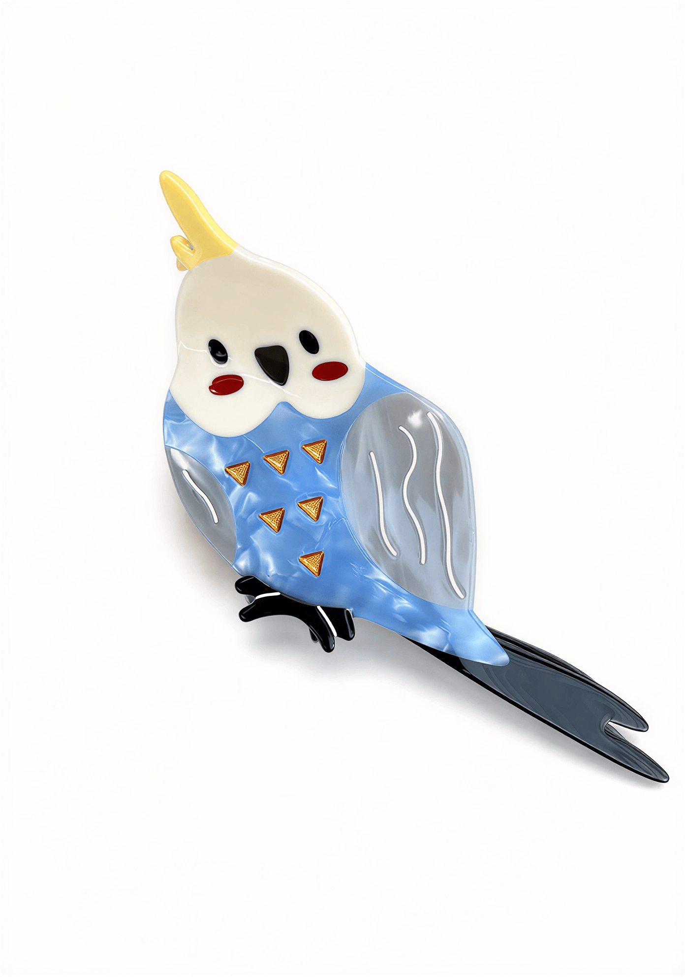 Cute Cockatiel Acetate Hair Claw Clip – Kawaii Bird Hair Accessory for Women