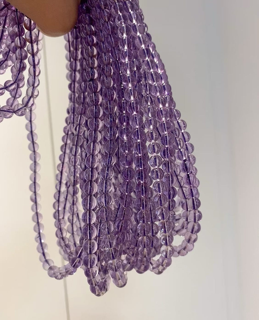 Double Strand Amethyst & Crystal Bracelet – Elegant Spiritual Jewelry Gift for Women