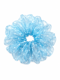 Dreamy Sky Blue Organza Scrunchie | Oversized Sheer Hair Tie