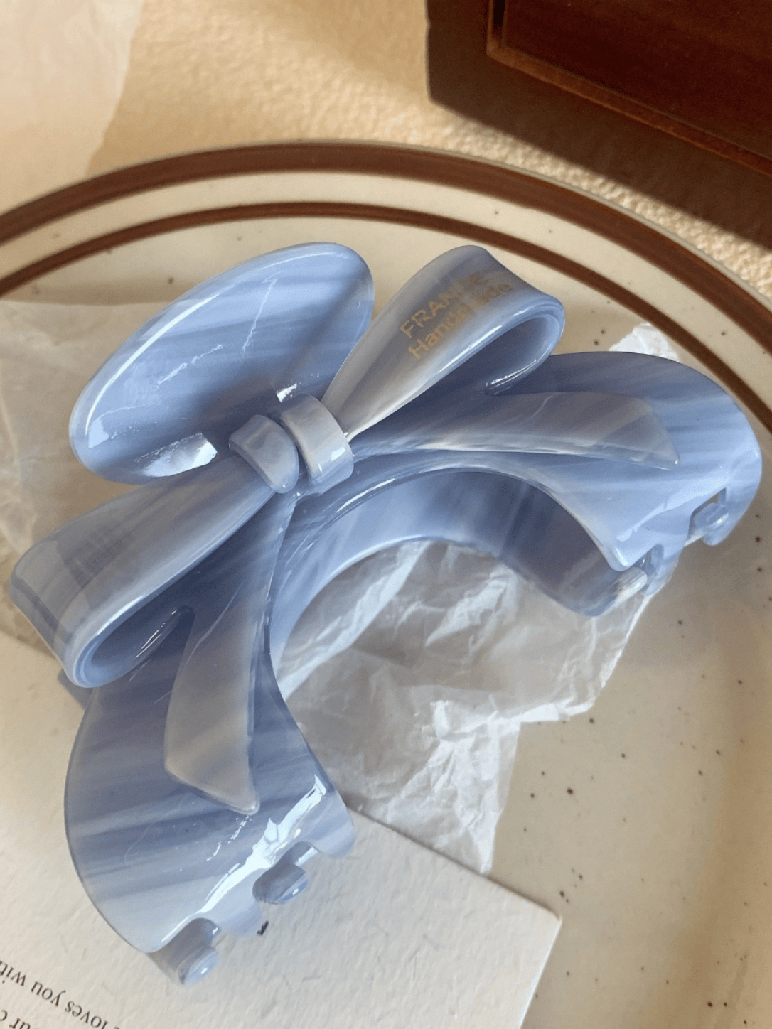 Elegant Acetate Bow Hair Claw Clip | Vintage-Inspired Accessory