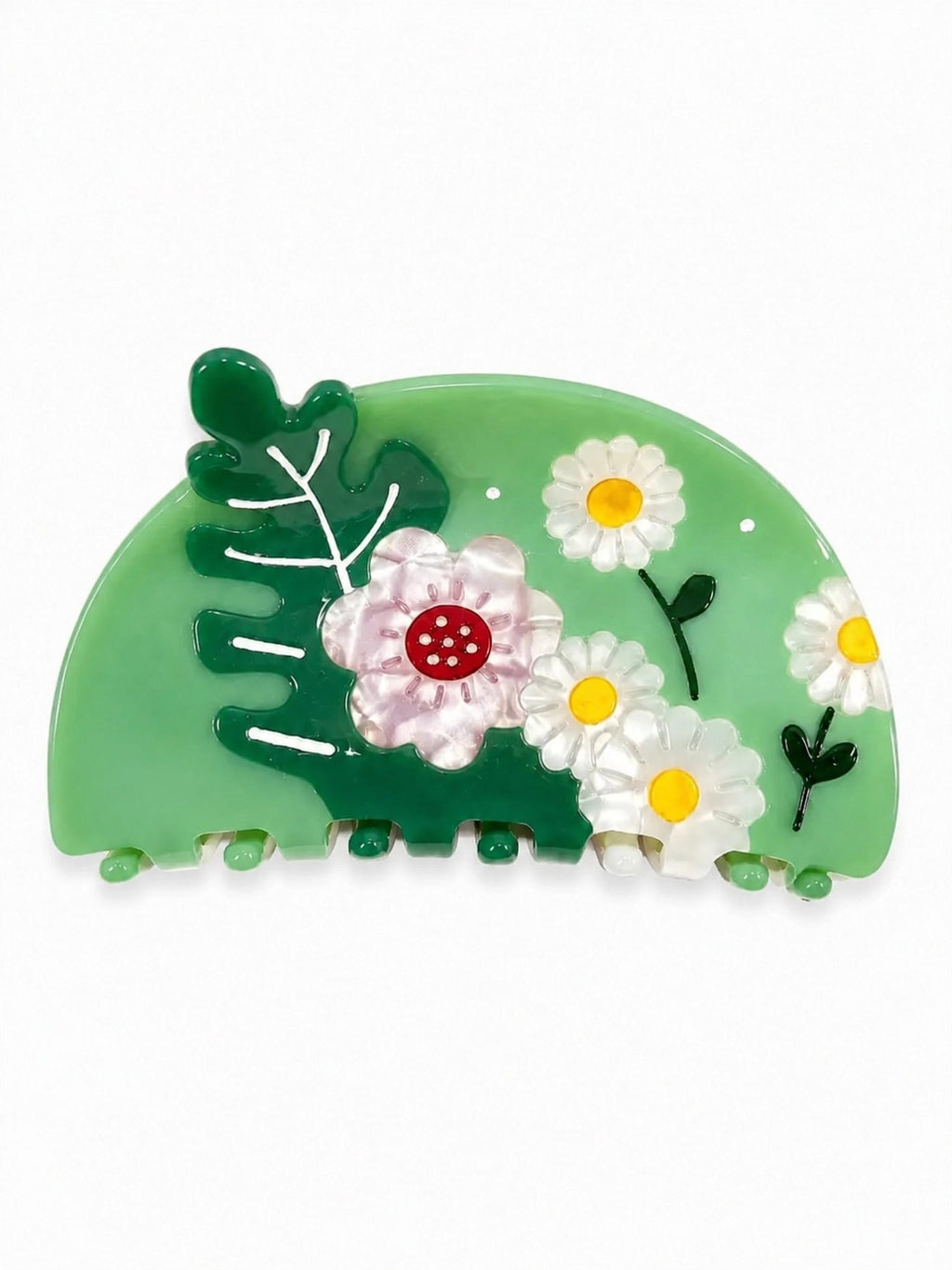 Floral Acetate Hair Claw Clip 8cm | Cute Daisy Flower Hair Clip for Women