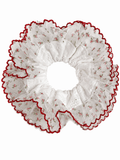Floral Lace Scrunchie – Oversized Romantic Chiffon Hair Tie | Vintage Elegant