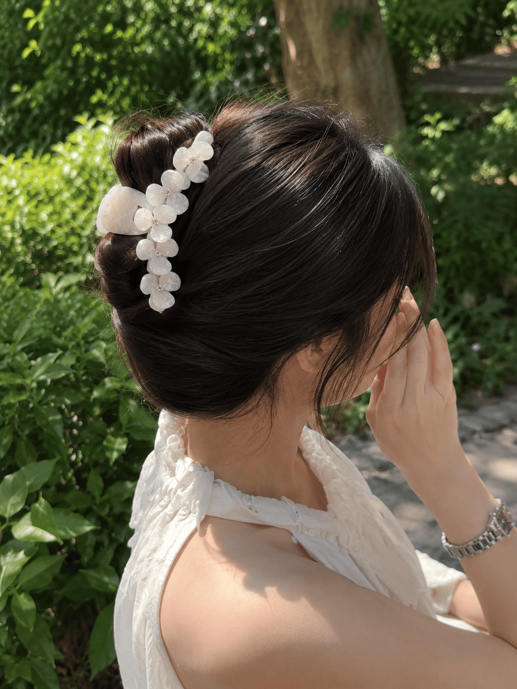 Flower Acetate Hair Claw Clip for Thick Hair – Oversized Floral Hair Clip with Strong Hold