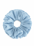 Flowing Ruffle Bud Scrunchie – Shimmering Skirt-Inspired Hair Tie