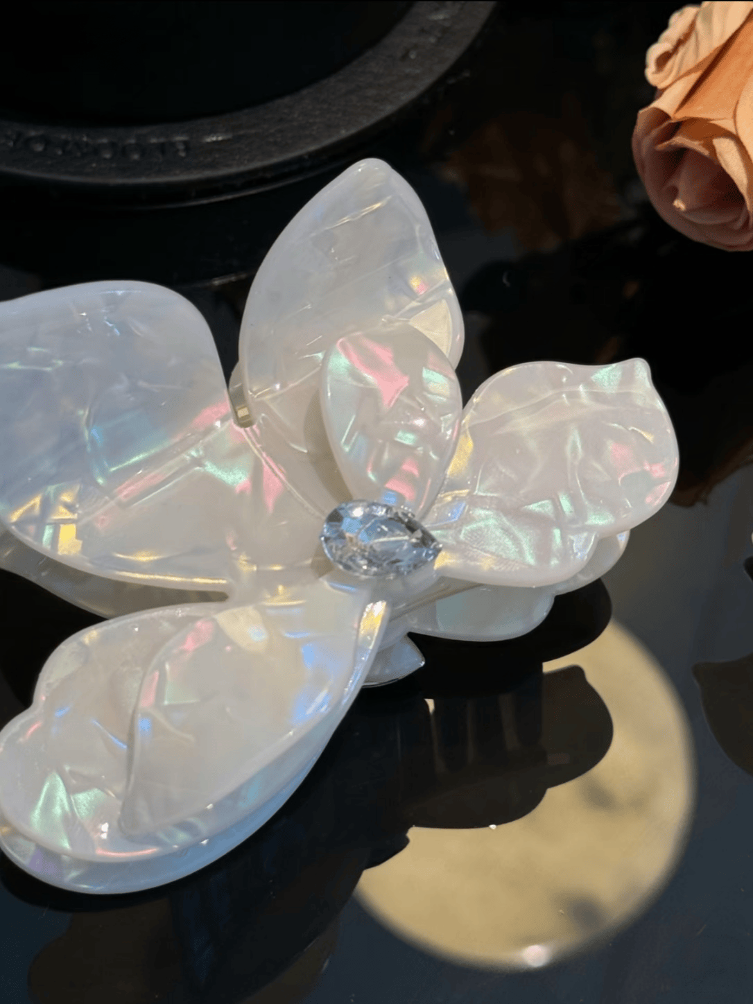Iridescent Bougainvillea Hair Claw Clip – Acetate Floral Clip