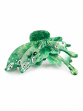 Iridescent Green Butterfly Hair Claw Clip | Rhinestone Acetate