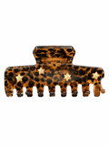 Leopard Print Star Acrylic Hair Claw Clip | Oversized Retro Hair Clip for Thick Hair