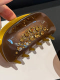 Luxury Rhinestone Acetate Hair Claw Clip – Glossy Elegant Hair Accessory