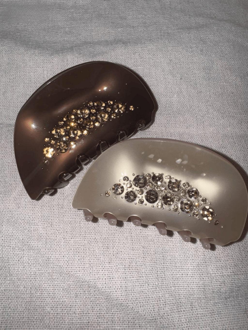 Luxury Rhinestone Acetate Hair Claw Clip – Glossy Elegant Hair Accessory