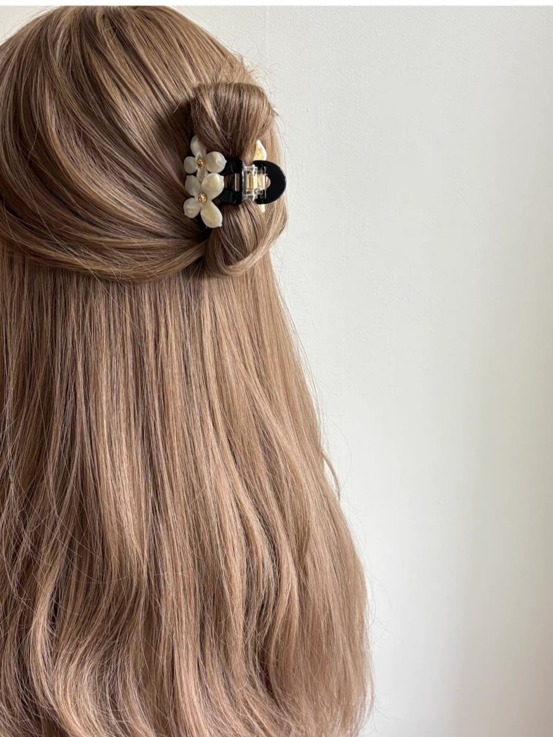 Mini Flower Acetate Hair Claw Clip | Rhinestone Floral Design