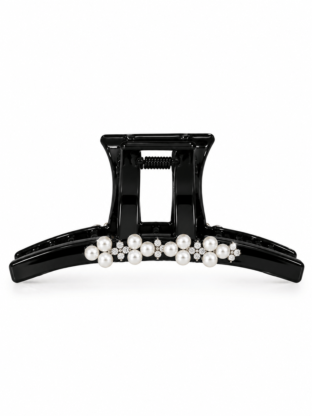 Minimalist Pearl & Rhinestone Hair Claw Clip | Thick Hair