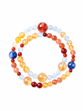 Natural Citrine & Blue Kyanite Double Wrap Crystal Bracelet | Handmade Gemstone Jewelry for Women | Lucky Energy Gift