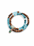 New Chinese Style Rosewood & Agate Double-Layer Bracelet with Hetian Jade – Oriental Aesthetic Women’s Jewelry