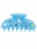 Ocean Acetate Hair Claw Clip | 3D Rhinestone Sea Hair Accessory