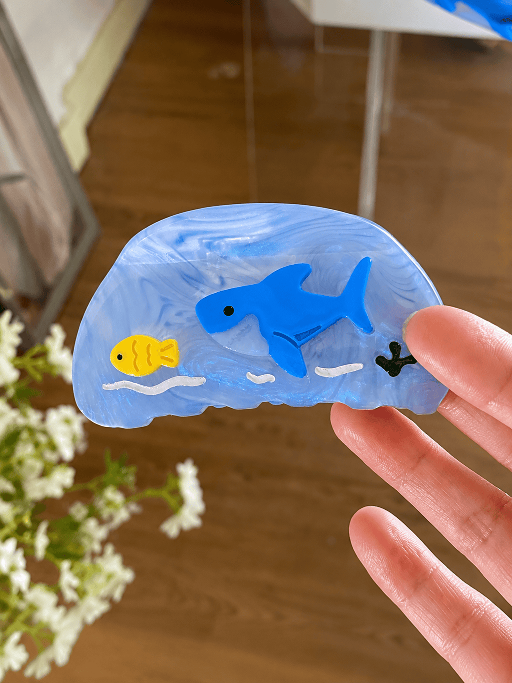 Ocean Animal Acetate Hair Claw Clip – Whale & Sea Turtle Premium Acrylic Hair Jaw Clip for Women