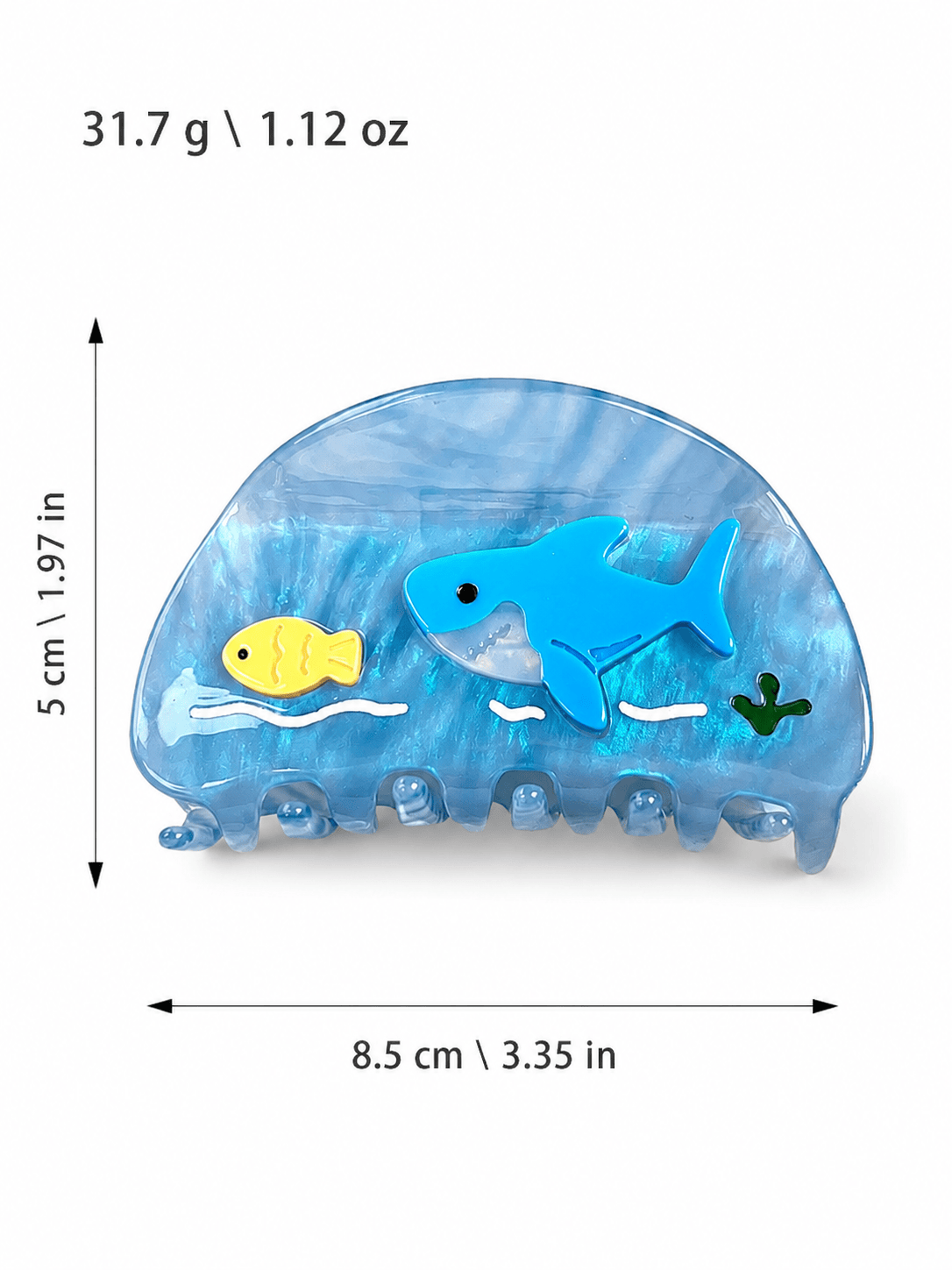 Ocean Animal Acetate Hair Claw Clip – Whale & Sea Turtle Premium Acrylic Hair Jaw Clip for Women