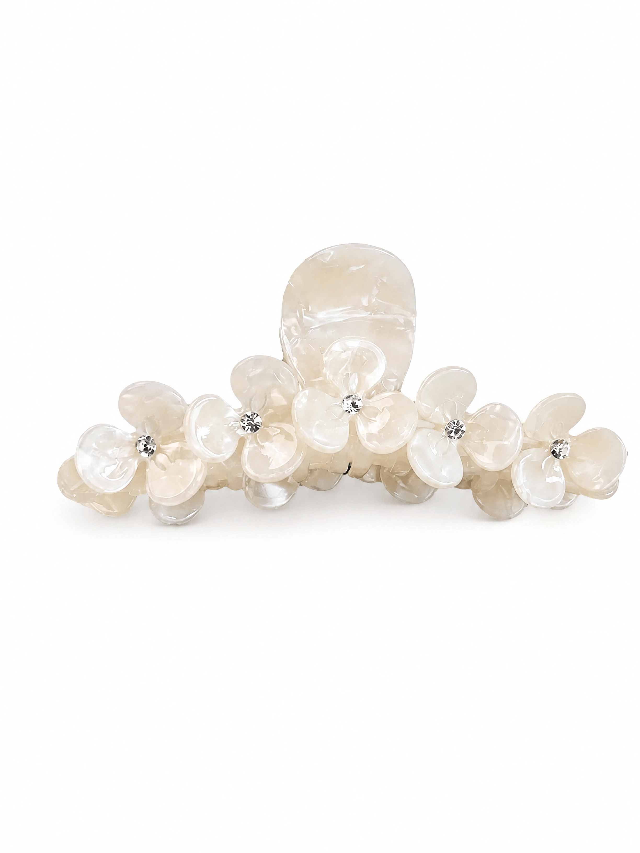 Oversized Acetate Flower Claw Clip for Thick Hair – Elegant Floral Hair Clip with Strong Hold