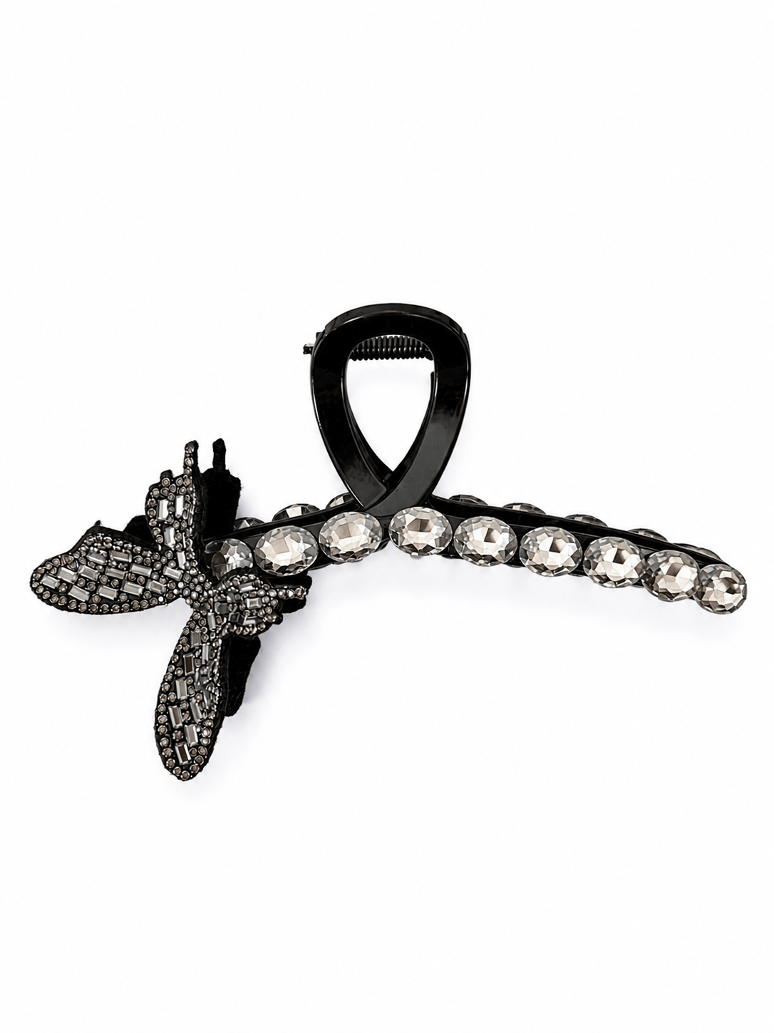 Oversized Crystal Butterfly Hair Claw Clip – Elegant Rhinestone Hair Accessory