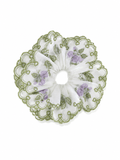 Oversized Four-Layer Floral Embroidered Scrunchie | 3D Fabric Hair Tie