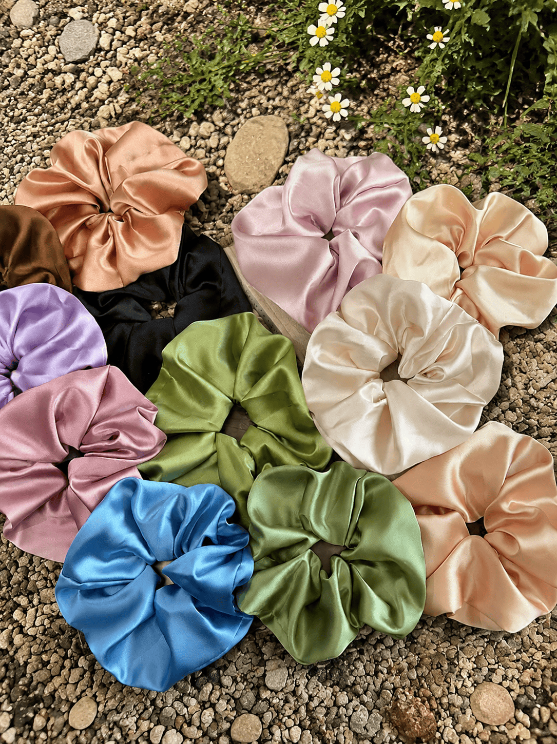 Oversized Satin Scrunchie Large Puffy Silk Hair Tie for Thick Hair Women Hair Accessory