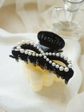 Pearl Bow Acetate Hair Claw Clip – Elegant Oversized Hair Clip