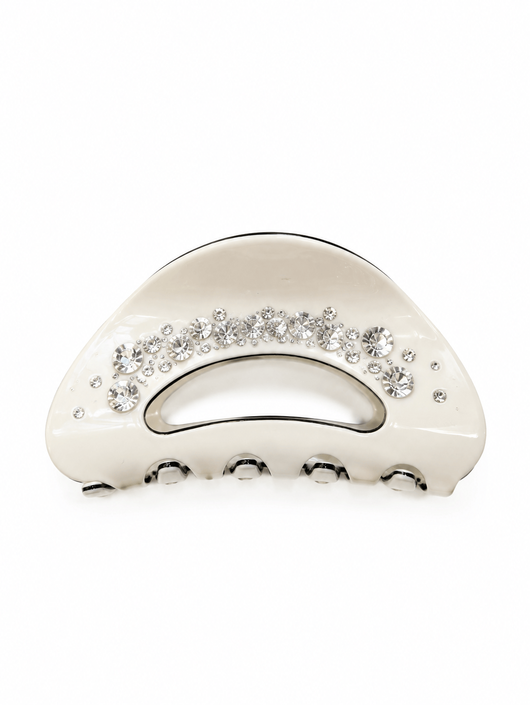 Rhinestone Acetate Hair Claw Clip | Cream-Inspired Elegant Hair Accessory