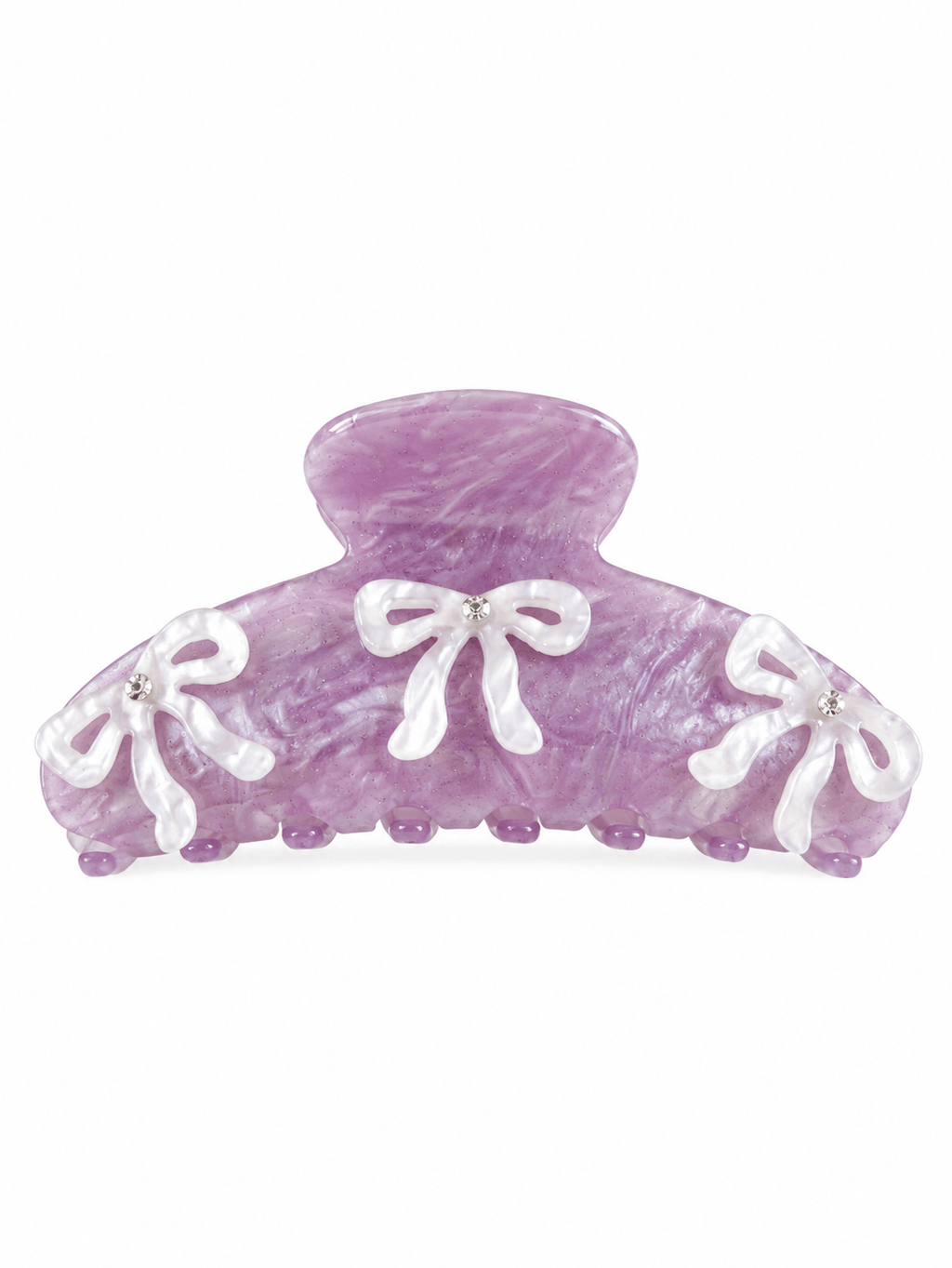 Rhinestone Bow Hair Claw Clip – Elegant Acrylic Hair Accessory