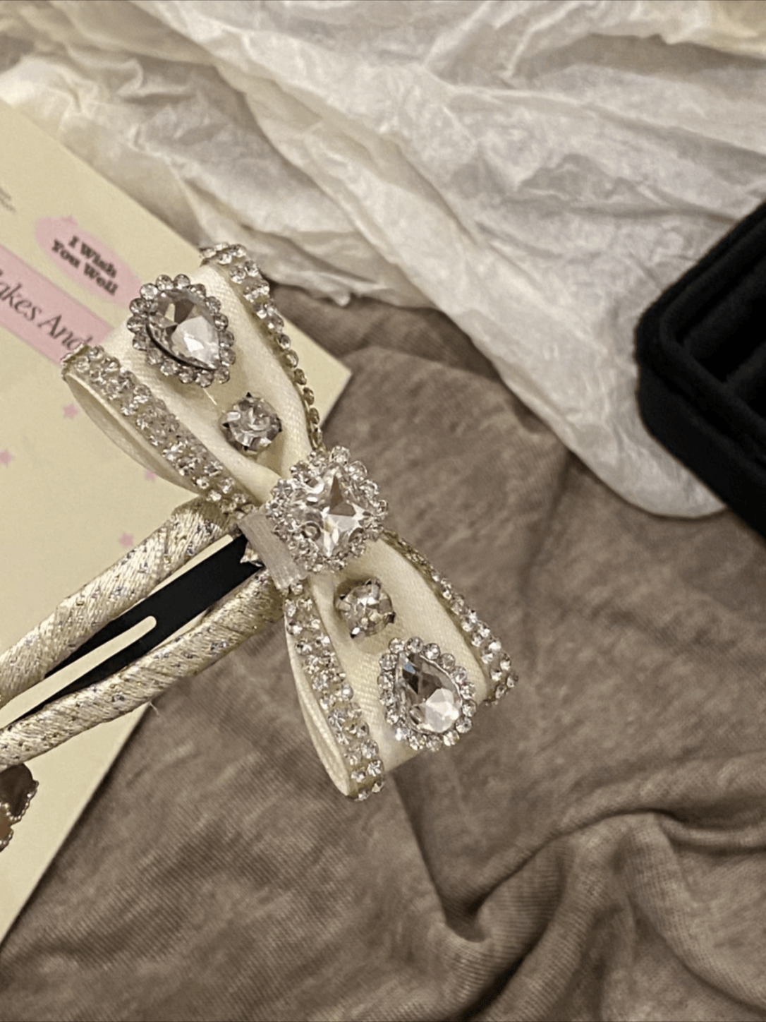 Rhinestone Bow Hair Clips for Women | Mixed-Crystal Elegant Barrettes, 2-Piece Set