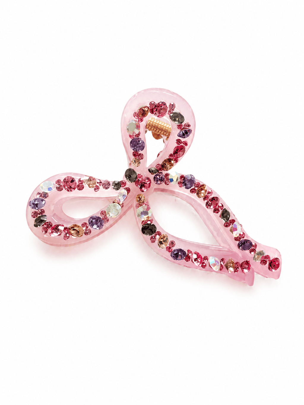 Sparkling Jelly Crystal Bow Claw Clip | Czech Rhinestone Hair Clip