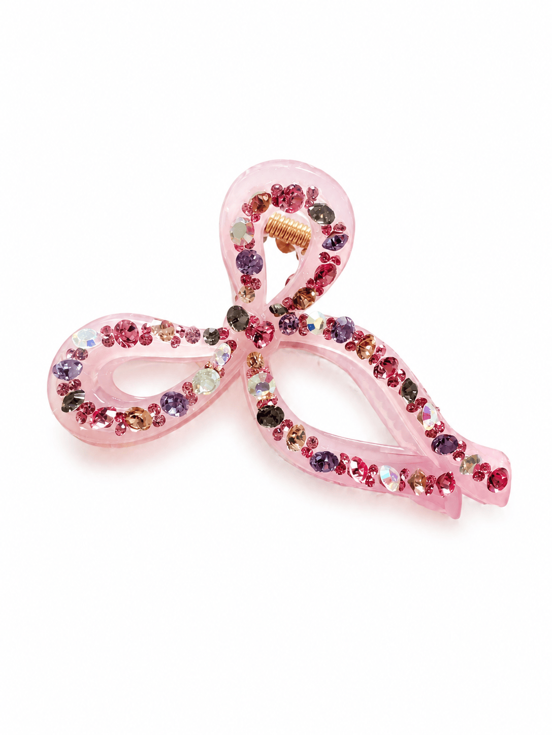 Sparkling Jelly Crystal Bow Claw Clip | Czech Rhinestone Hair Clip