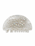 Sparkling Rhinestone Acetate Half-Moon Hair Claw Clip