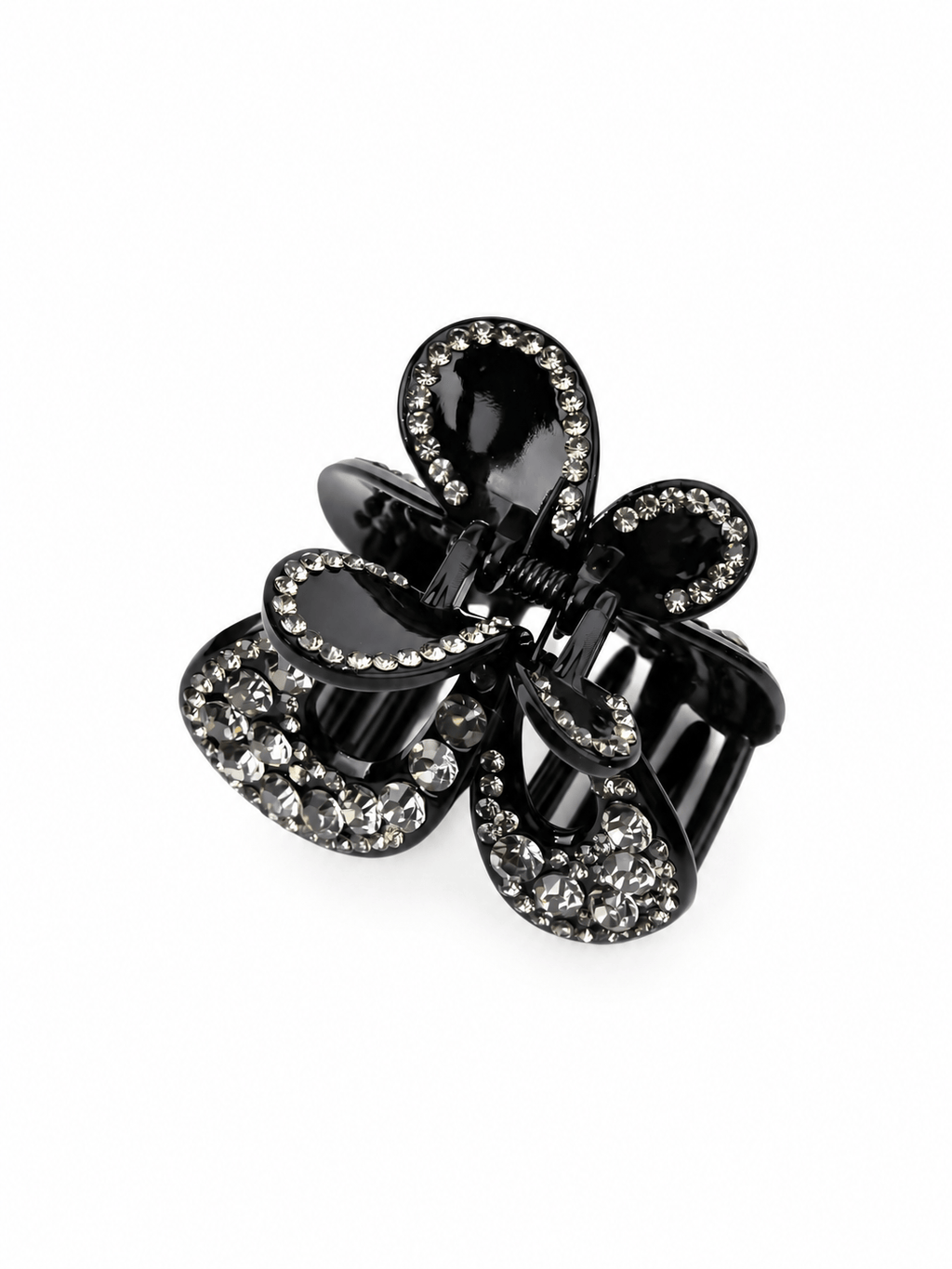 Sparkling Rhinestone Bow Hair Claw Clip | Vintage Acrylic Hair Accessory