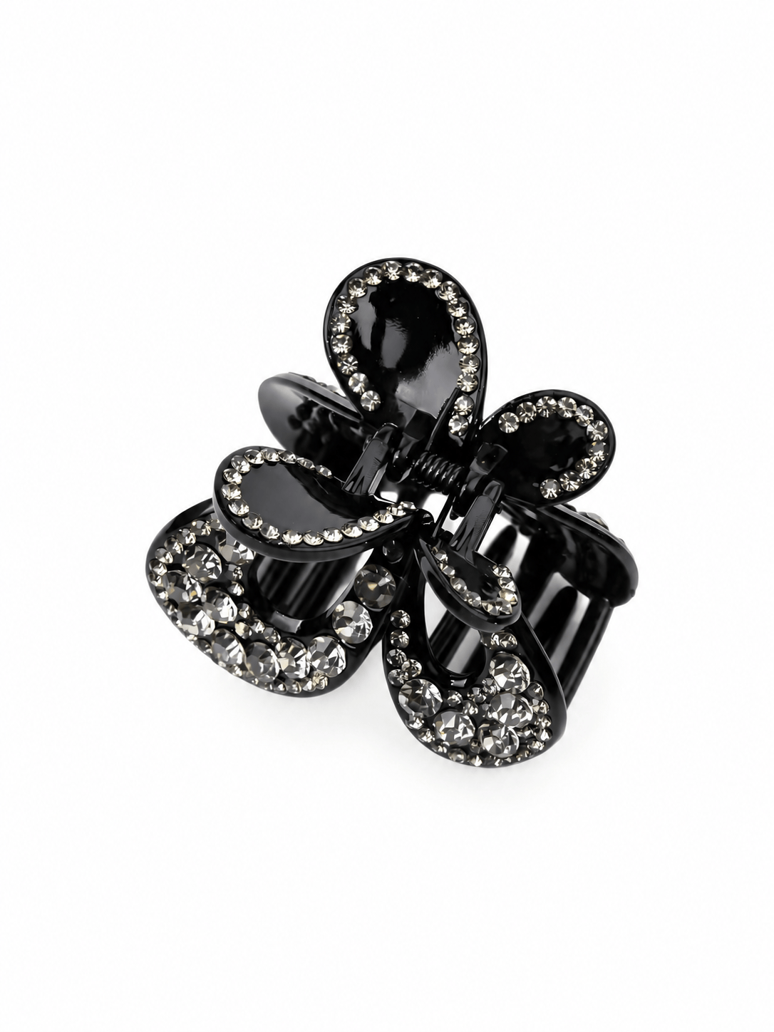Sparkling Rhinestone Bow Hair Claw Clip | Vintage Acrylic Hair Accessory