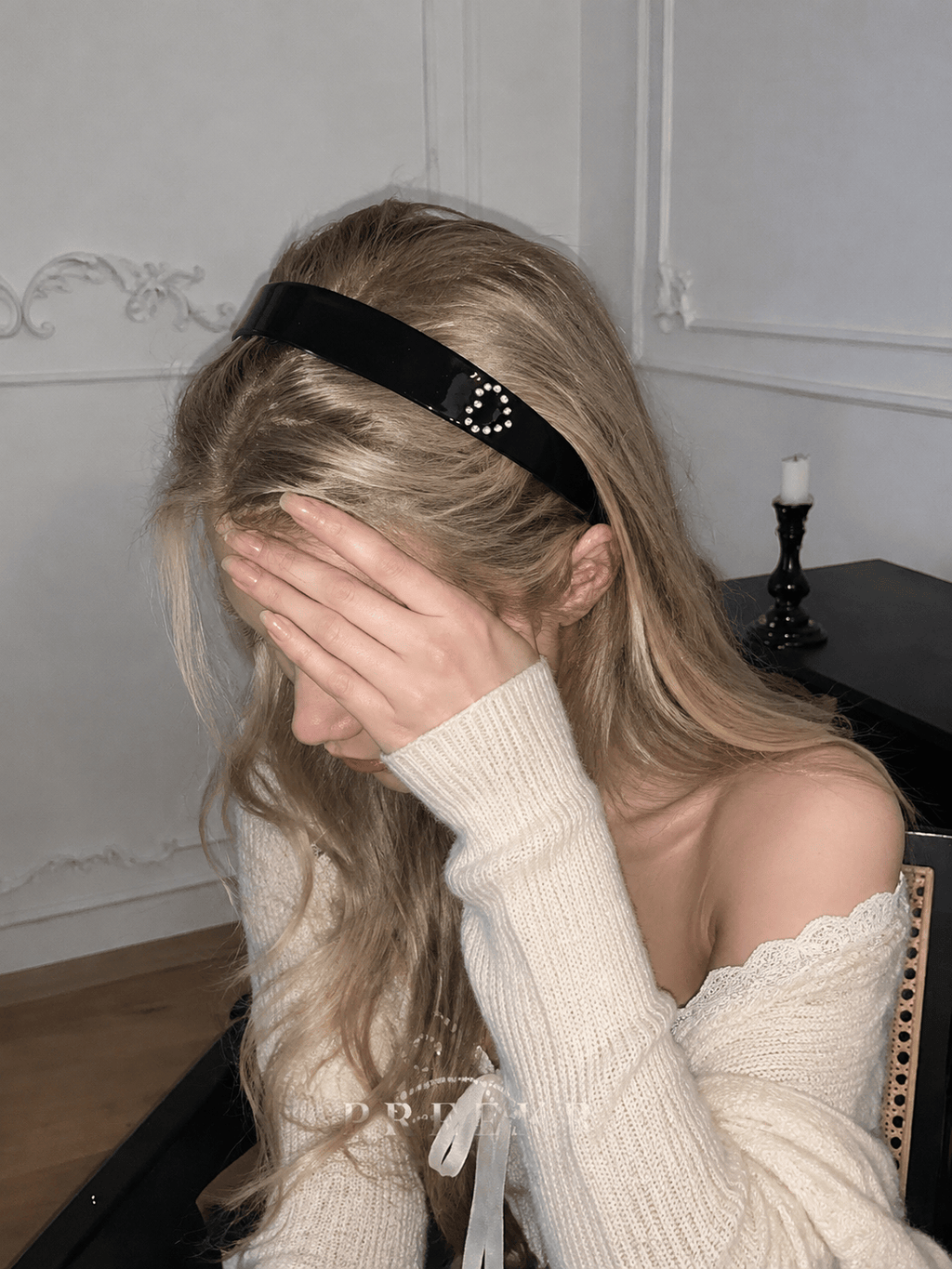 Sparkling Rhinestone Heart Acetate Headband | Vintage Luxury Hair Accessory