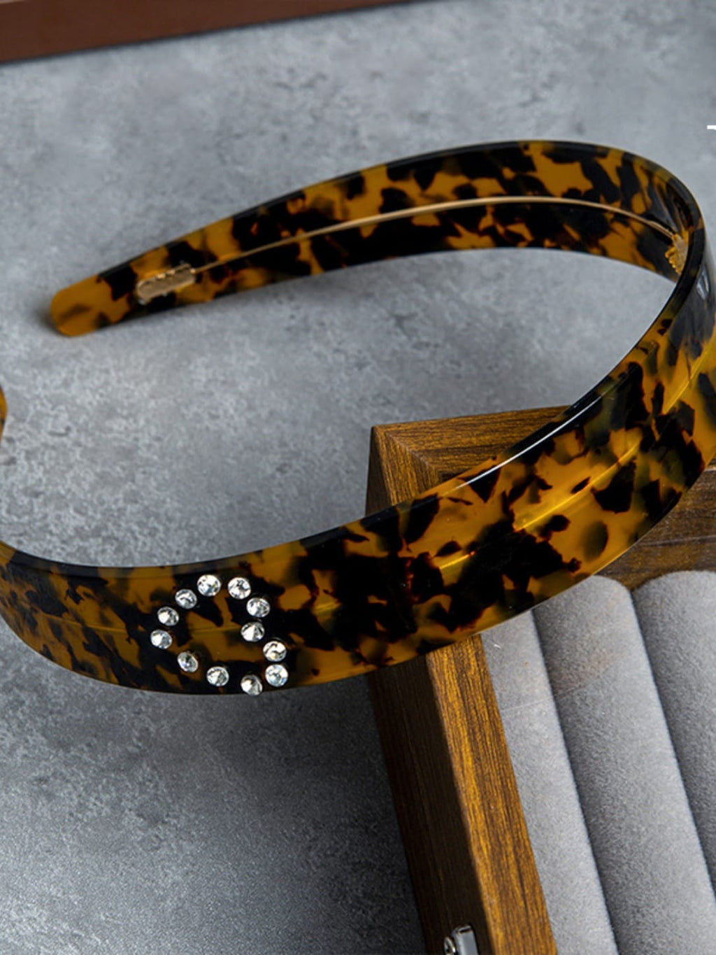 Sparkling Rhinestone Heart Acetate Headband | Vintage Luxury Hair Accessory